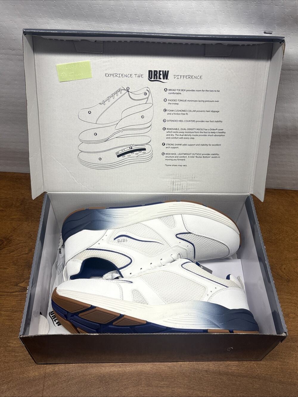 Drew Shoe Marvel - White Mesh Combo - 40112-21 Size 12 / 4W New In Box